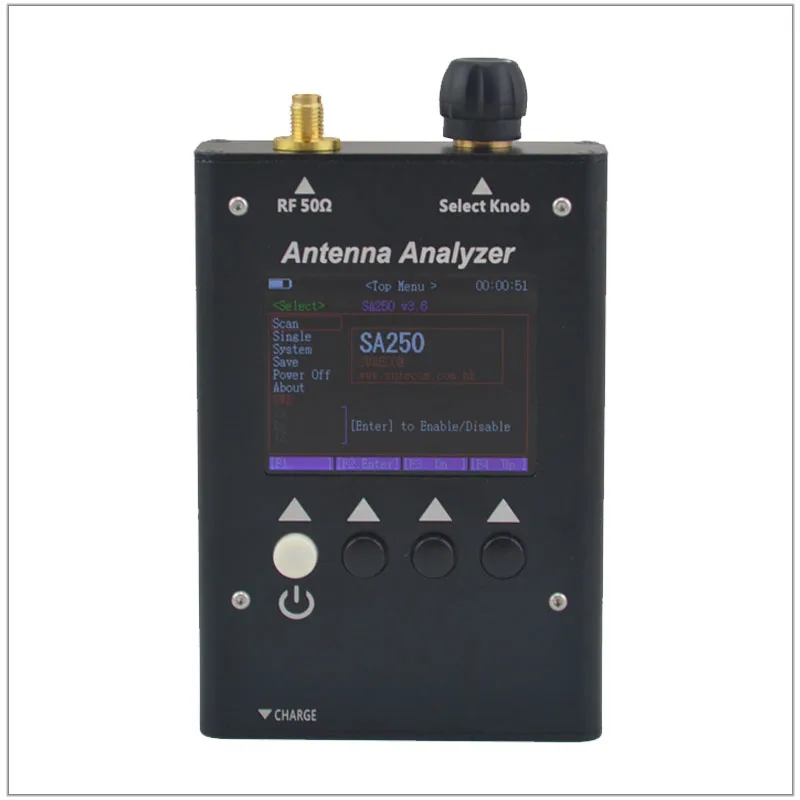 SURECOM SA-250 SA250 132-173 / 200-260/400-519MHz Цветной Графический Анализатор антенны анализатор |