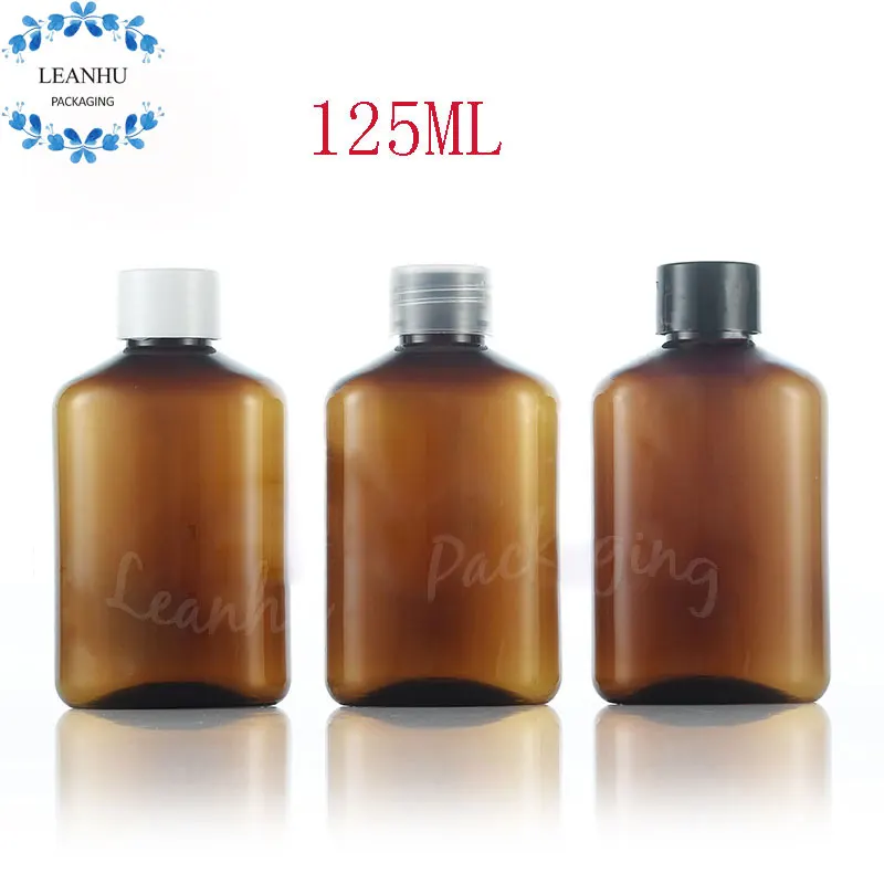 Коричневая бутылка для косметики домашних животных с закручивающейся крышкой 125