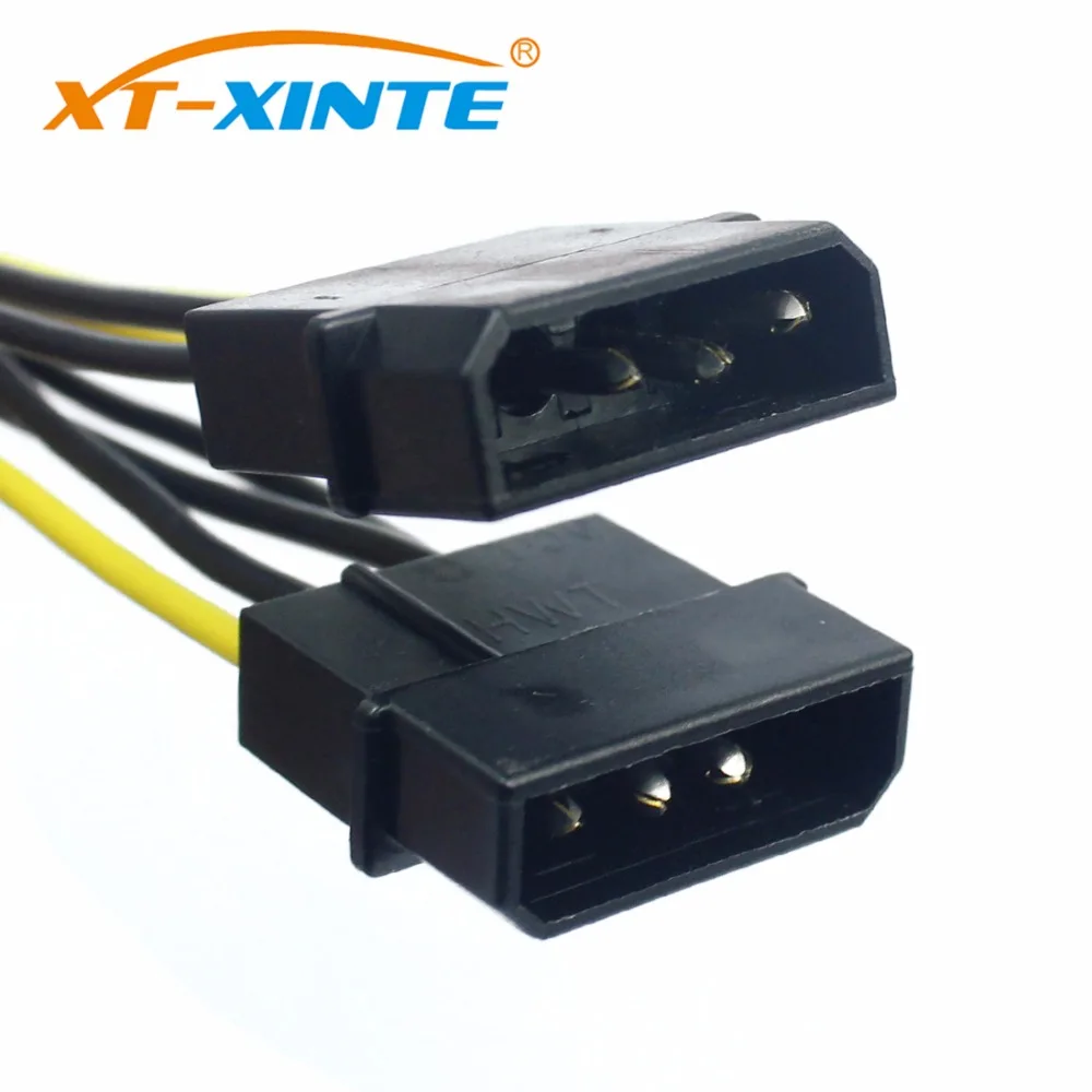 XT XINTE кабель питания 8Pin на двойной большой 4Pin Адаптер Для ЦПУ для ПК 4 + 4pin кабели
