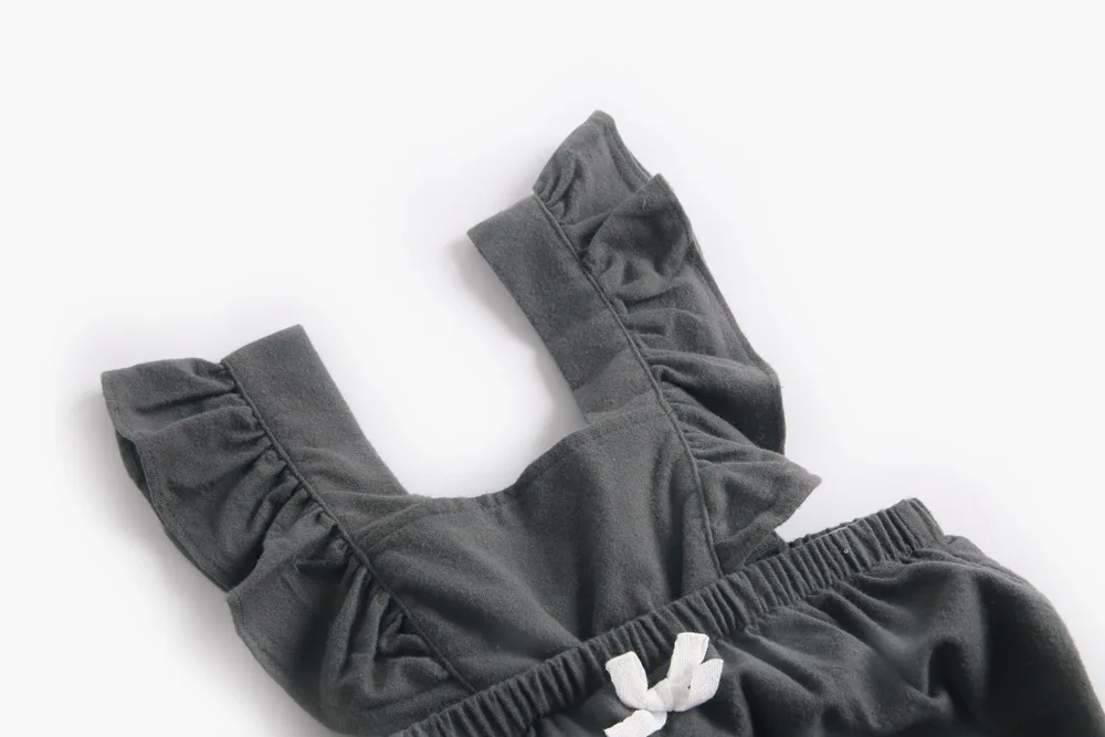 Babies Rompers Kids Autumn Winter Strap Infant Kids Clothing Colorful Long Jumpsuit with Bow Baby Newborn Girls Rompers Clothes