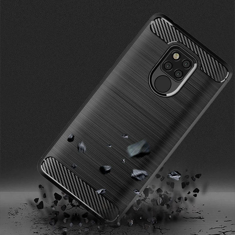Чехол для Huawei Mate 20 X мягкий силиконовый матовый чехол из углеродного волокна Pro