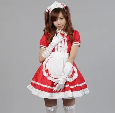 

New Sexy Sweet Gothic Lolita Dress French Maid Costume Anime Cosplay Sissy Maid Uniform Plus Size Halloween Costumes For Women