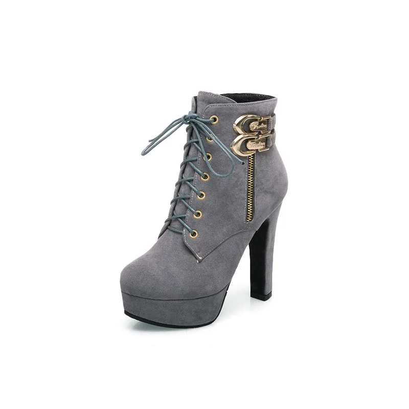 ASUMER/Большие размеры 34-43 2020 г. Новые Модные ботильоны из флока с круглым носком