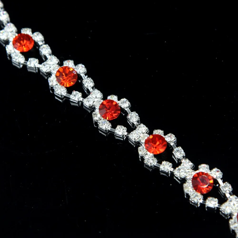 

5Yards 14mm Clear Crystal Rhinestone Chain Trim Bridal Costume Waist Decor DIY Craft