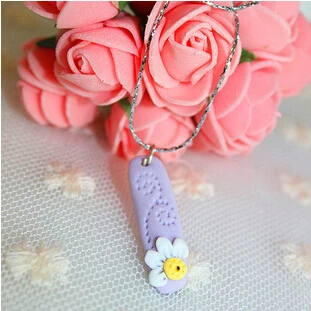 Factory direct creative handmade ceramic flower bright candy necklace girls favorite summer jewelry clavicle chain | Украшения и