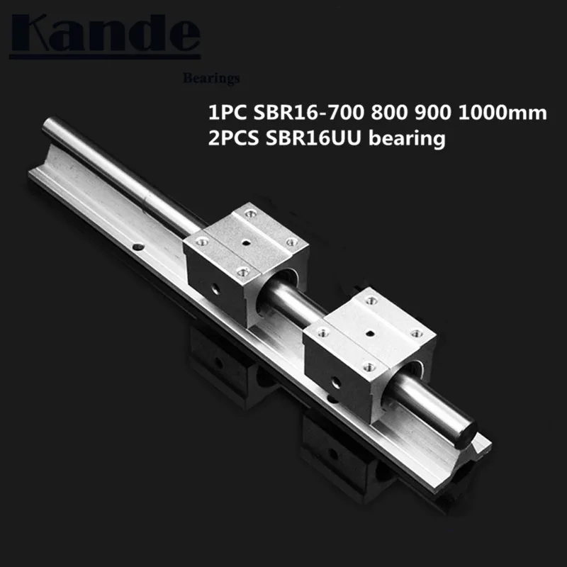 Линейная направляющая 16 мм SBR16 700 800 900 1000 1 шт. линейная + 2 SBR16UU блоки для