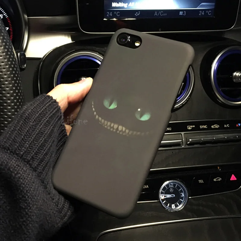 Kerzzil Чеширский кот Черная пантера Чехлы для iPhone 7 6 6S 8 Plus Матовый Жесткий PC задняя