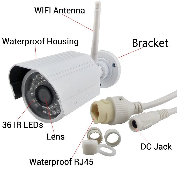 CCDCAM 720P/ 960P/ 1080P Wifi IP-камера безопасности IP66 Водонепроницаемая беспроводная