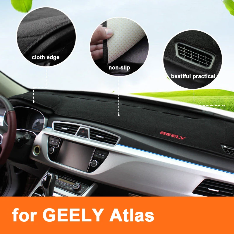 

For GEELY Atlas 2016 2017 2018 Car Dashboard Cover Dash Mat Sun Shade Dash Board Pad Carpet LHD