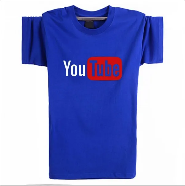 2017 Логотип Youtube принт мужские футболки брендовые Топы хлопковые повседневные с