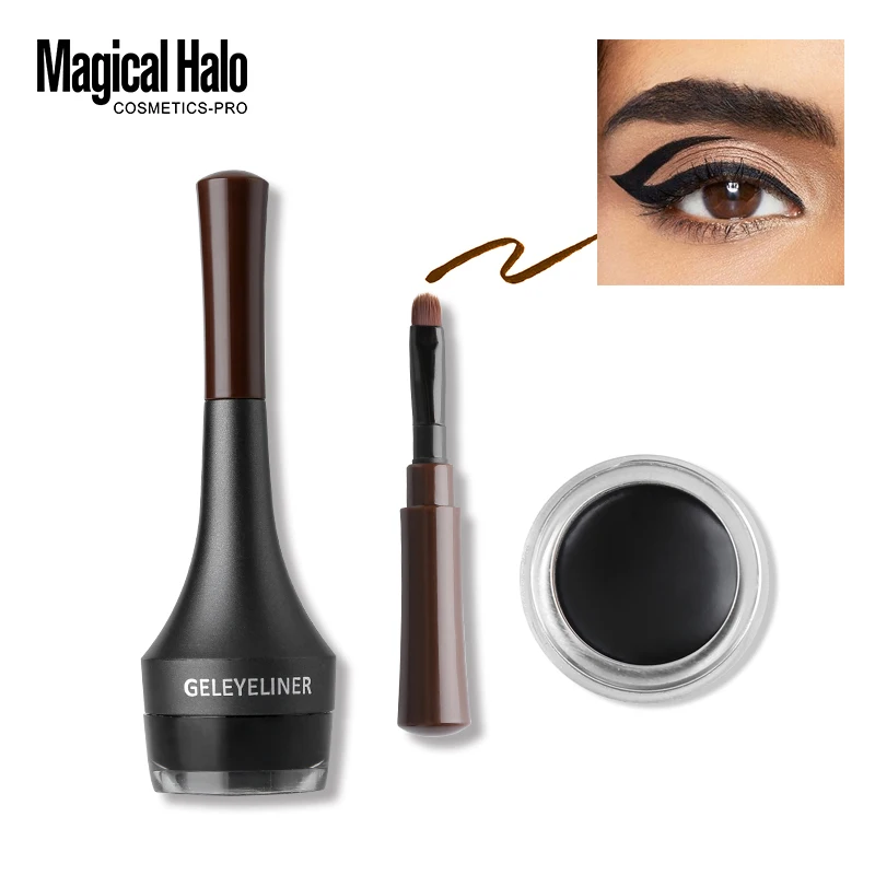Подводка для глаз Magic Halo черная и коричневая гелевая подводка быстросохнущая