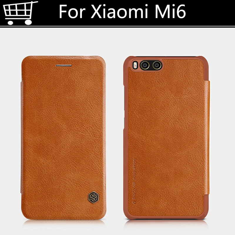 Для Xiaomi mi 6 Чехол Силиконовый флип кожаный для luxury alu про металлическая крышка xio