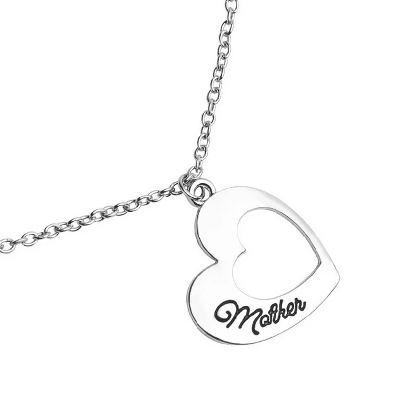 2 шт./компл. подвеска в виде сердца для матери и дочери Очаровательное ожерелье на