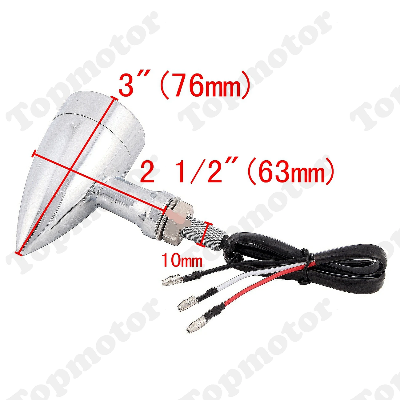 

UNDEFINED 10mm Motorcycles Chrome Turn Signal Lights Red Lens LED Blinker Lamp For Harley Dyna Fat bob Road King Breakout