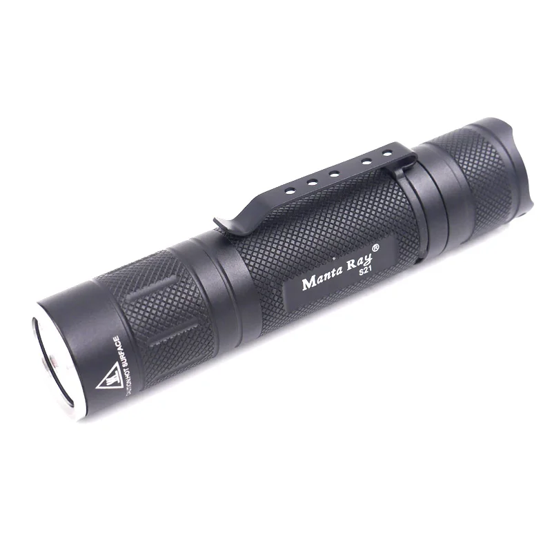 Черный фонарик S21 CREE XHP50.2 6500K со светодиодной подсветкой внутри медная плата DTP