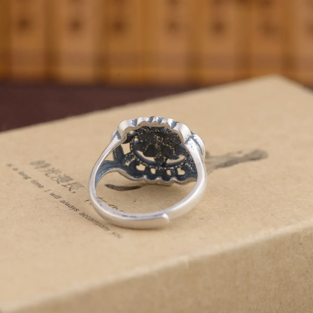 Ring S925 Pure Silver Wholesale Archaize Style Female Flowers With A Spoon In Her Mouth Matte New Gift | Украшения и аксессуары