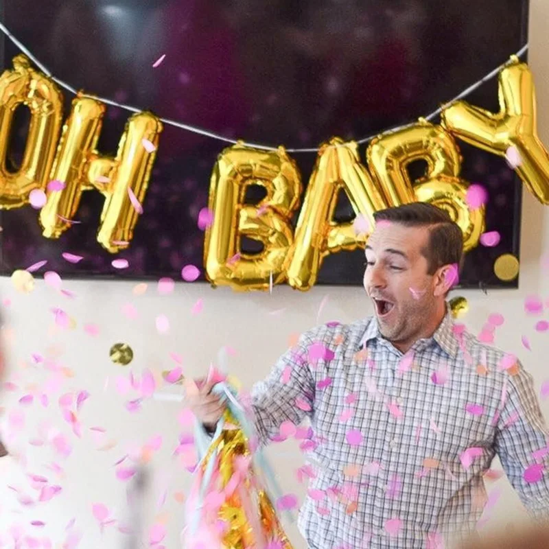 16 дюймов с надписью OH BABY Пол раскрыть письмо Фольга воздушные шары для маленьких