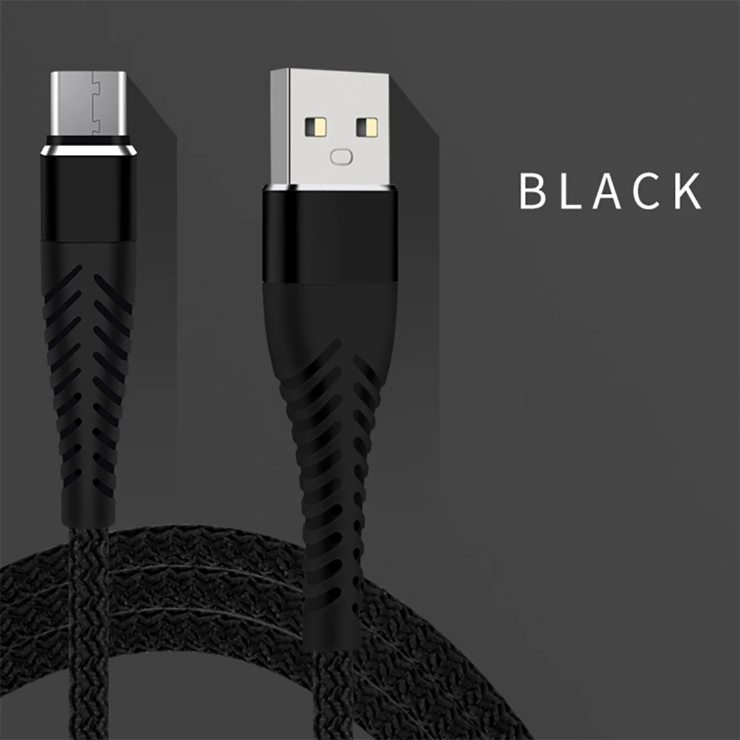 Нейлоновый Кабель Micro-USB в оплетке синхронизации данных USB кабель зарядного устройства для samsung huawei Xiaomi type C Android телефон провод для быстрого заряда шнур
