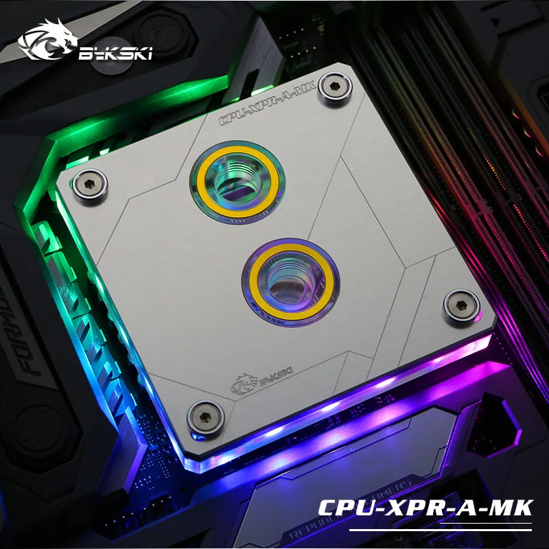Bykski cpu водный блок для INTEL LGA1150 1151 1155 1156 2011 2066X99 I7 RGB светильник с поддержкой 5 в 3PIN GND коннектор к материнской плате