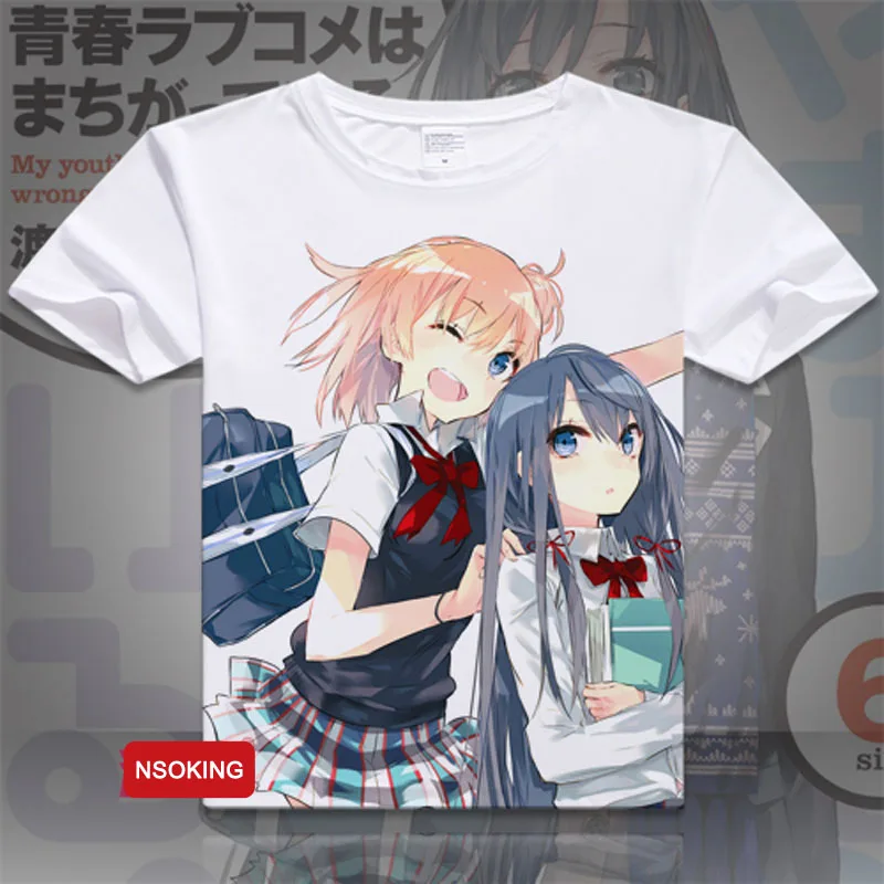 

New Arrival Yahari Oreno Seisyunn Cosplay T-shirt Anime Yukinoshita Yukino Cosplay Short Sleeve T shirt Breathable Tees