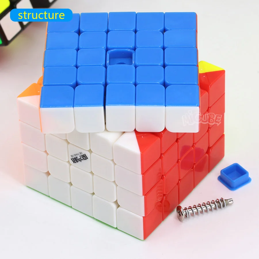 Qiyi Mofangge Wushuang 5x5x5, магические кубики, скоростная головоломка, 5x5, кубики для соревнований, игрушки WCA Championsh, квадратный пластик, черный, без стружки