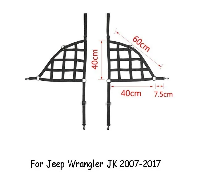 JK TRUNK SIDE MOPAI автомобильный чехол для Jeep Wrangler JK JL, автомобильный багажник, Багажник на крыше, грузовой Трейл, сетка для хранения для Jeep Wrangler JK JL 2007 - Название цвета: JK TRUNK SIDE