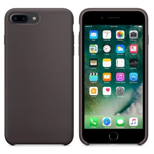 Cocoa Роскошный силиконовый чехол для iphone 6, 7, 8 plus, X, чехол карамельного цвета для iphone Xs max, Xr, чехол для телефона, без логотипа, приятный на ощупь - Цвет: Cocoa