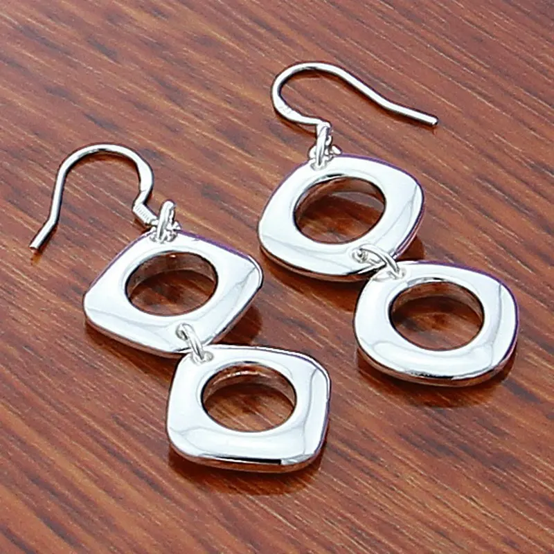 Бесплатная доставка 1 пар высокое качество модный стиль посеребренная мотаться