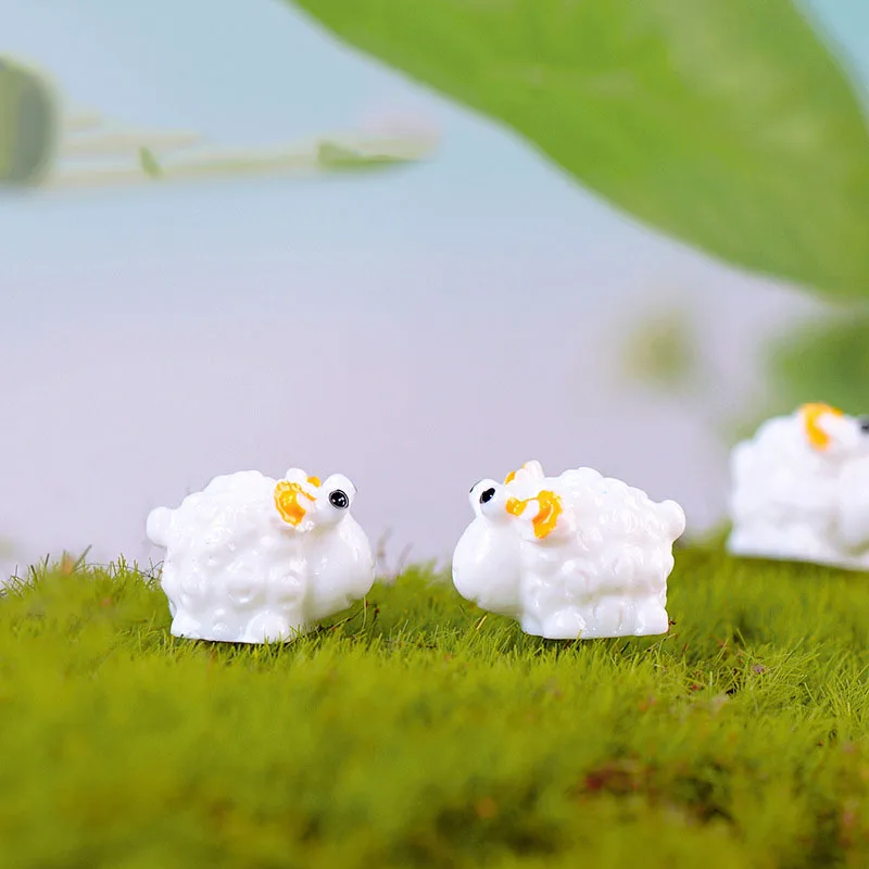 5 шт. Kawaii Мини Овцы животные дома микро Волшебные садовые фигурки миниатюрные