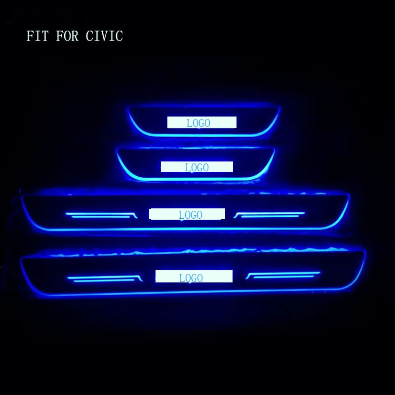 Авто Стайлинг Подходит для Honda CIVIC светодиодный порога Накладка Добро пожаловать