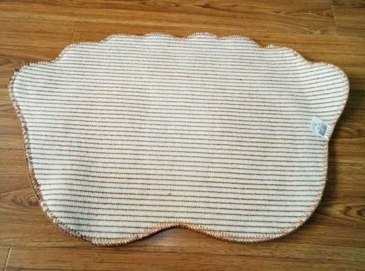 Классический коричневый коврик для ванной двухслойный замшевый напольный ног