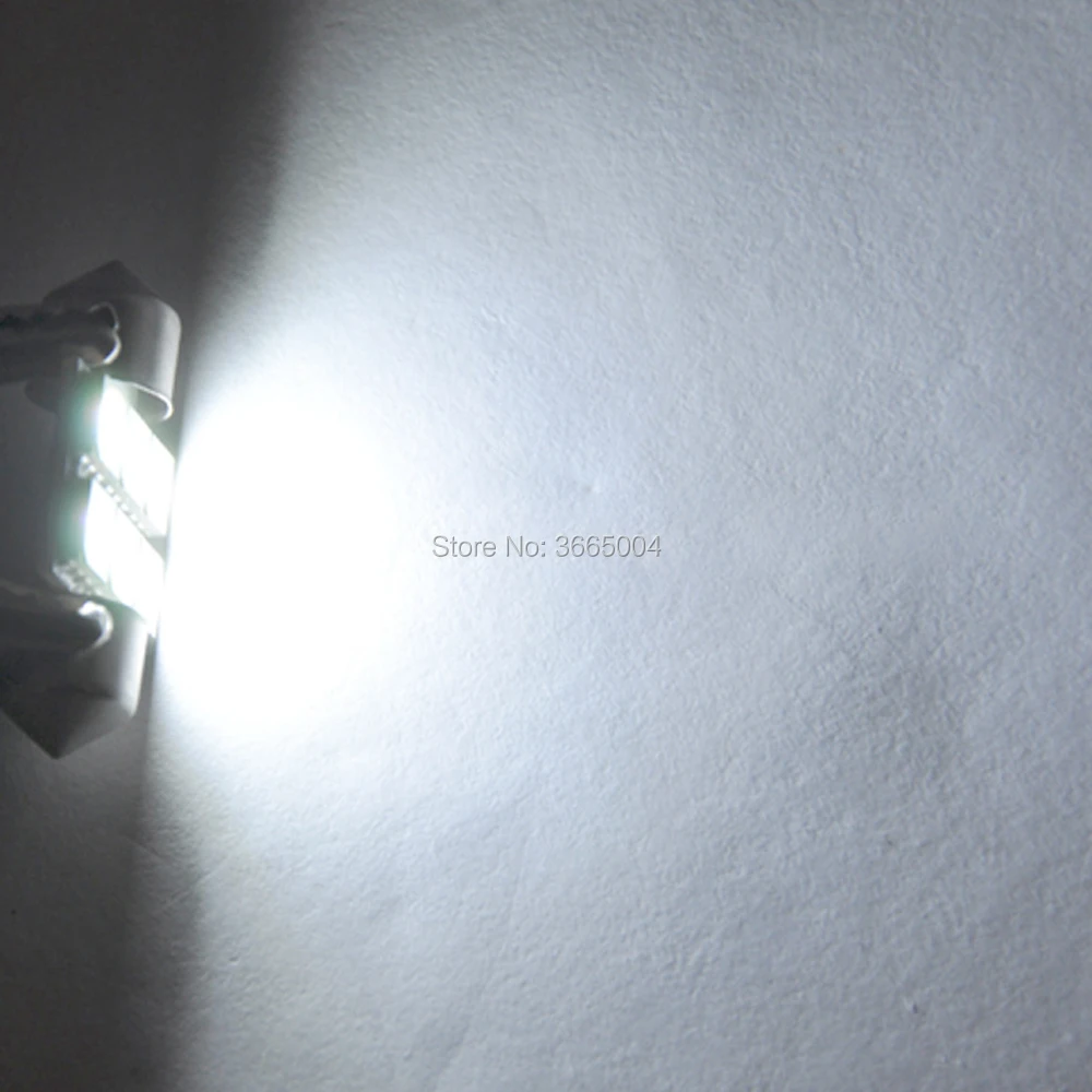10 шт. Festoon Dome 32 мм 36 39 42 6 9SMD 5050 белая лампа для чтения номерного знака светодиодный