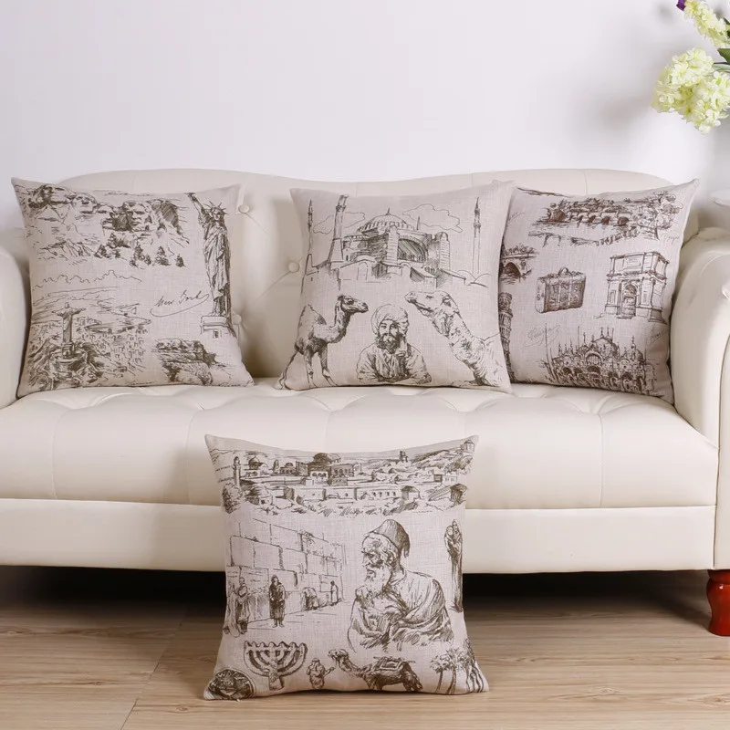 Оптовая продажа свадебный подарочный чехол для подушки ретро арабский верблюжий