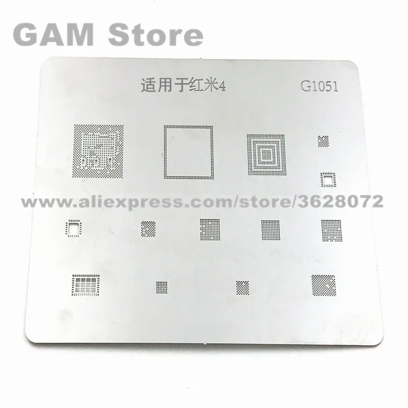 

For Redmi 4 BGA Stencil Power emmc CPU RAM Baseband Wifi Power Audio IC BGA Reballing Chip Direct Heating Template G1051
