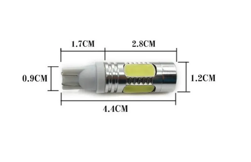 2x 12V 7.5W T10 W5W 194 501 COB LED Wedge Car Signal Interior license light High Power Auto Side Lights Reverse Parking Bulb | Автомобили