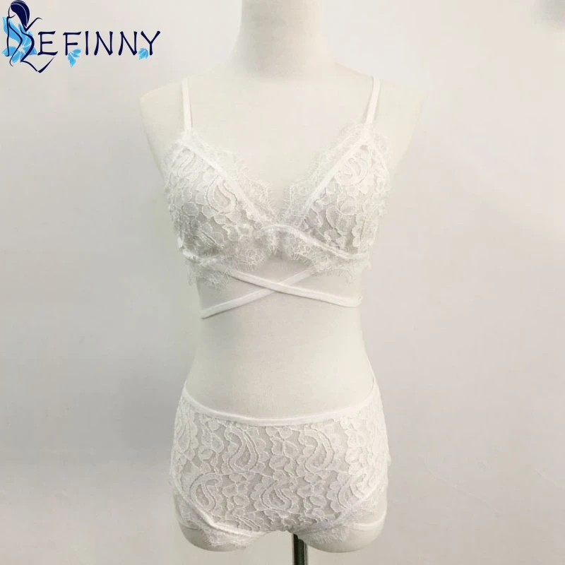 Бюстгальтер женский белый кружевной без подкладки|lingerie bra set|bra setfloral |