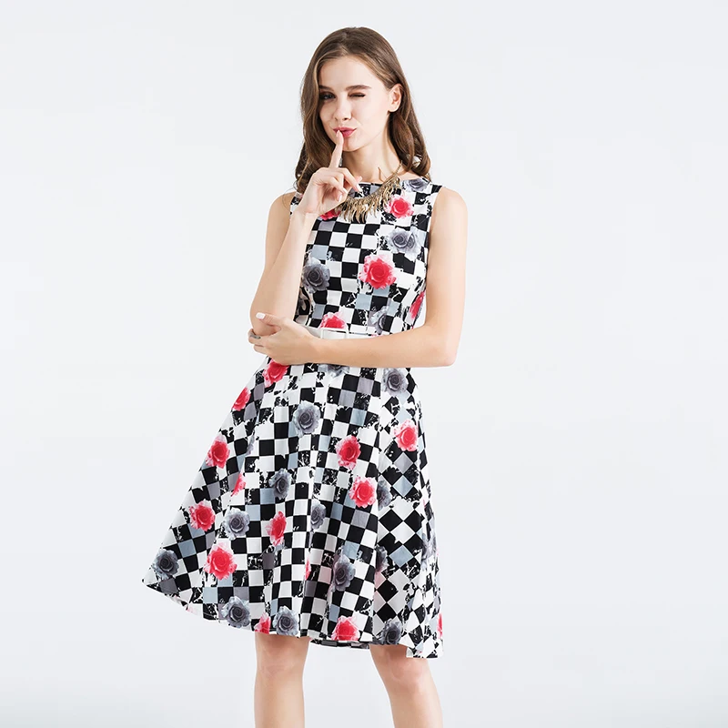 Mssnng лето dress женщины 2017 бальные платья линии vintage bodycon jurk хлопок одежда колен