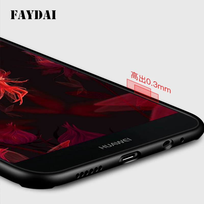 Faydai для Huawei Коврики 10 Pro закаленное Стекло Дело ТПУ Силиконовые цветочным узором