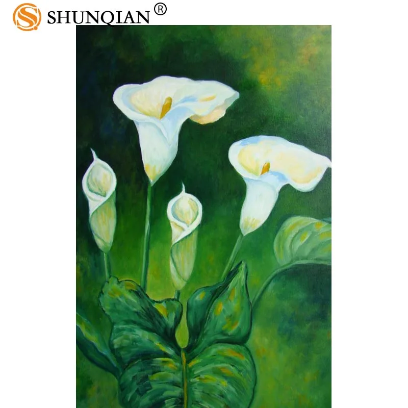 

Calla Painting Canvas Poster Home Decor Custom Cloth Posters 20X30cm,27X40cm,30X45cm Best Gift DIY Fabric Posters