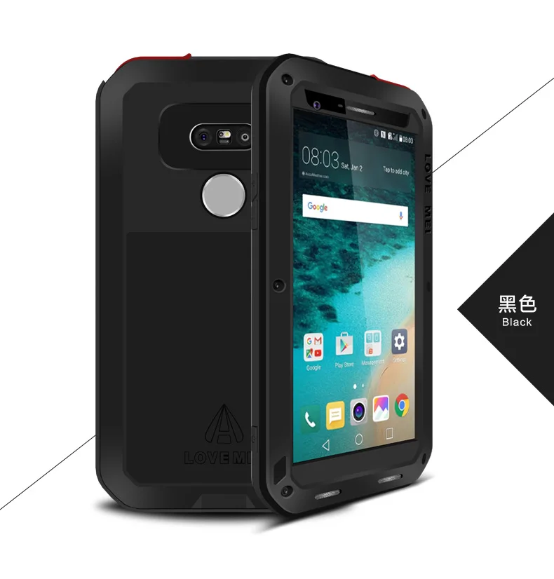 Алюминиевый металлический чехол LOVE MEI для LG G3 G4 G5 G6, мощный защитный противоударный водонепроницаемый чехол для LG G6 G5 G4 G3, чехол