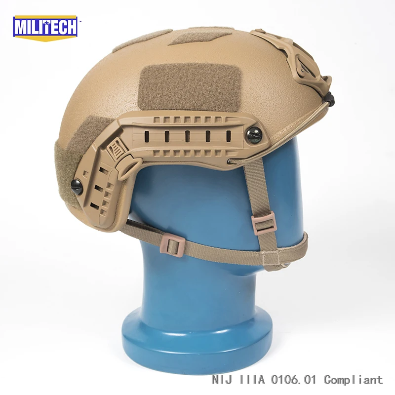 MILITECH Ballistic Helmet NIJ IIIA DEVGRU SEAL 1.3KG Lite CB Super High Cut Light Weight SWAT ISO Certified Bulletproof Helmet