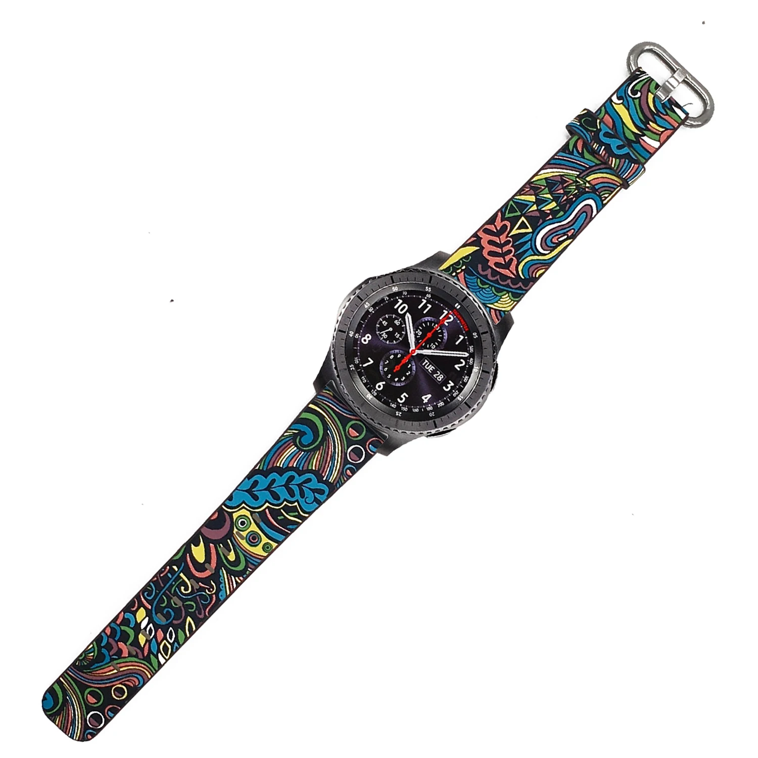 Цветок из искусственной кожи ремешок для часов samsung gear S3 S2 22 мм для Amazfit Stratos ремешок для Xiaomi Watch 1 2 Amazfit Pace