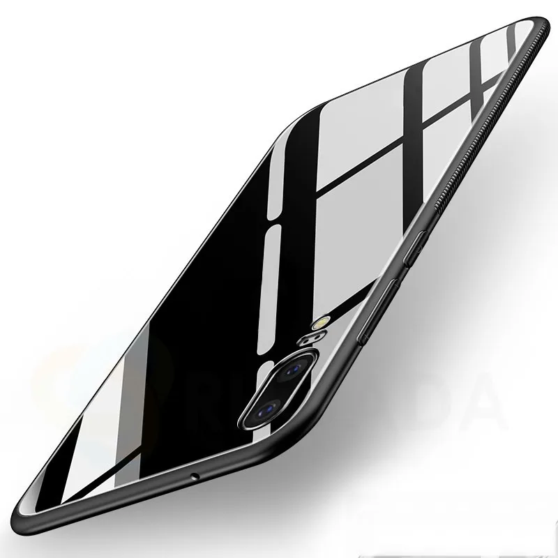 Beira Tempered Glass Case for Huawei P20 Pro Luxury Hybrid Back Cover Shockproof Sleeve Soft Frame Hard Housing For P 20 |