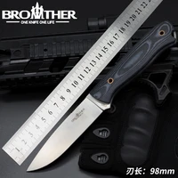 brother f001 fixed blade knife bushcraft survival straight knife tactical hunting camping handmade high quality edc tool