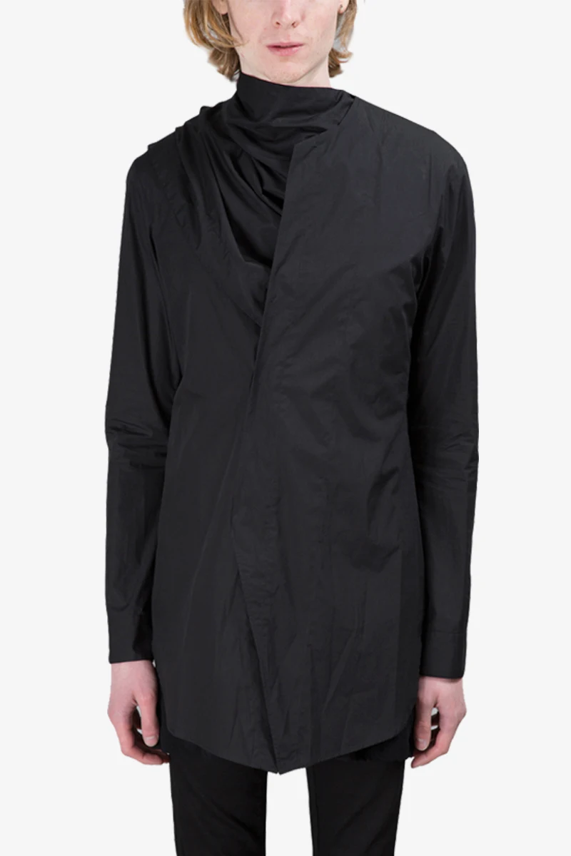 S ~ 5XL Новая мужская мода без воротника стройные шейный платок простой с круглым