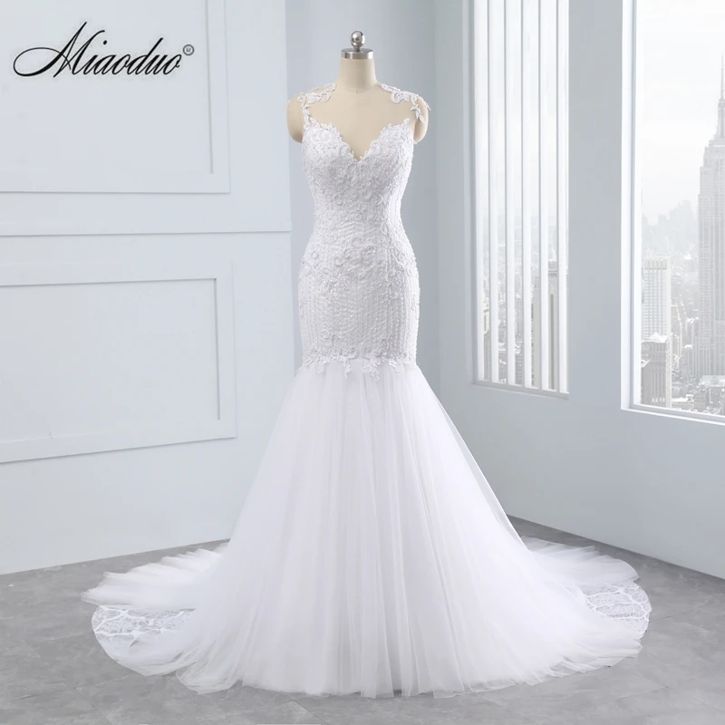 

Женское свадебное платье с юбкой годе, винтажное длинное платье невесты с открытой спиной и шлейфом, платье для невесты, 2022