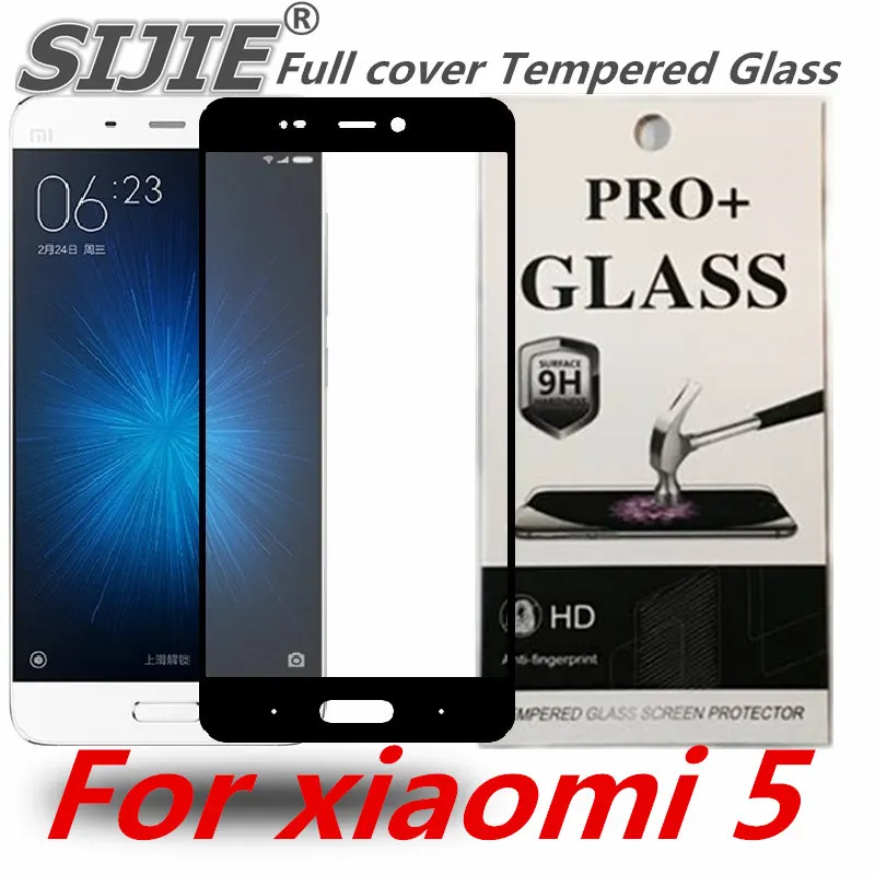 Полное покрытие закаленное стекло для xiaomi 5 M5 MI5 xiaomi5 Защитная черная белая