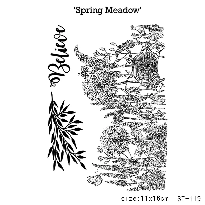 Весенний Луг/прозрачный силиконовый штамп для скрапбукинга/фото декоративная