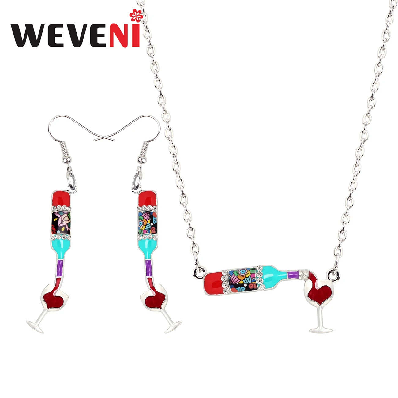 WEVENI Оригинальное эмалированное металлическое ожерелье с подвеской в виде
