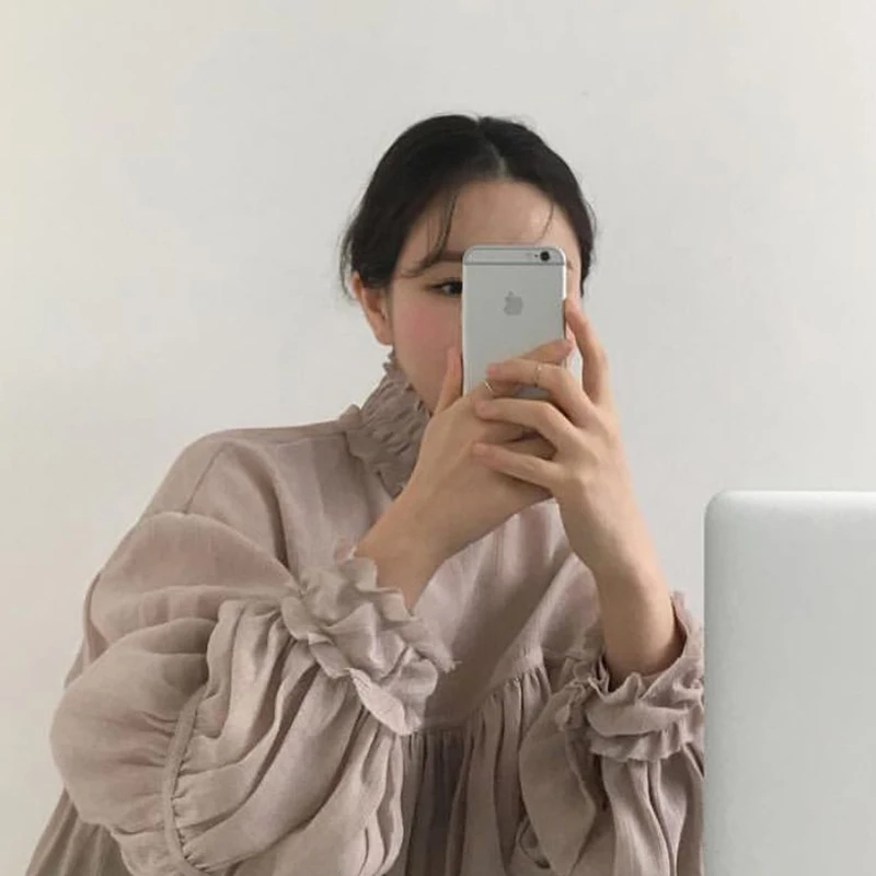 SISPELL женская рубашка со стоячим воротником и рукавами летучая мышь свободные